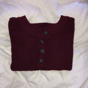 Maroon henley sweater